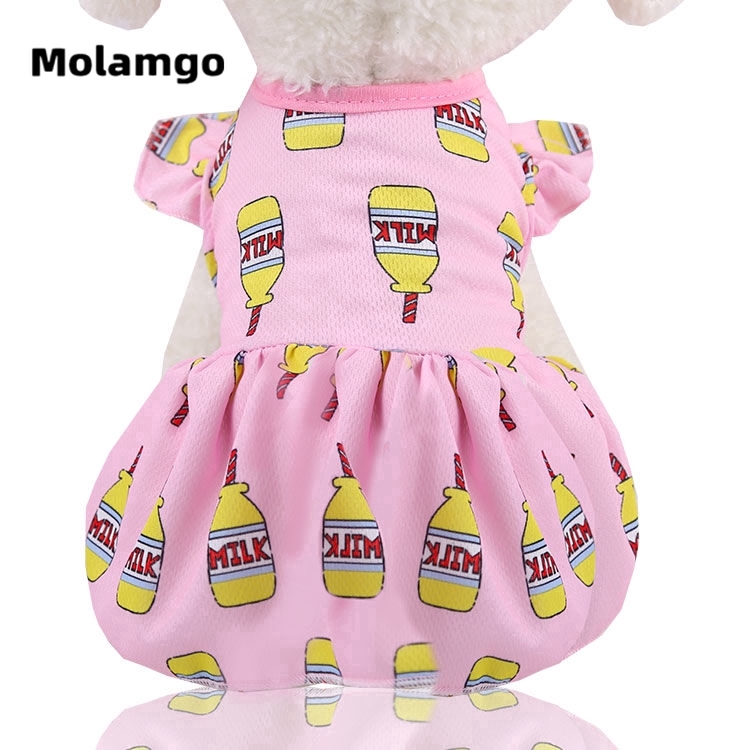 MOLAMGO  Đầm In Hình Quả Chuối Dễ Thương Xinh Xắn Cho Thú Cưng