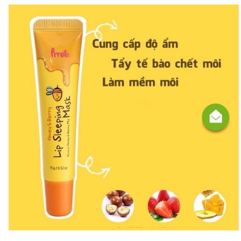 Mặt nạ ngủ môi - son dưỡng mật ong Prreti Honey Berry Lip Sleeping Mask