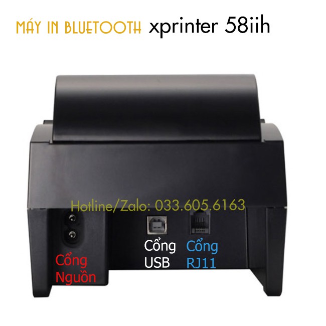 Máy in hóa đơn kết nối Bluetooth Xprinter 58iih qua ứng dụng Viettelpay Pro, Kiot Viet, Go Viet - Dụng cụ pha chế TV