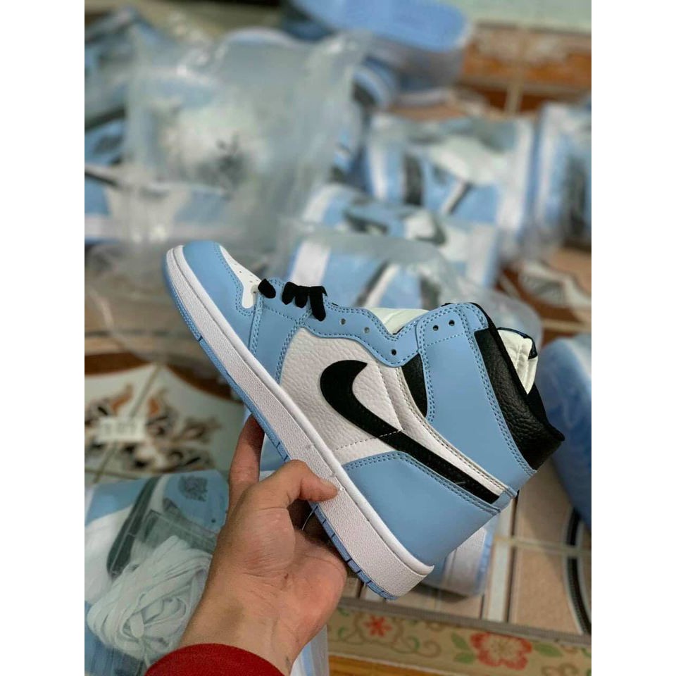 (HOT) [🔥FREESHIP - Trends🔥] 🔥GIÀY Thể Thao Jordan Low 1 Xanh Nhạt Cổ Cao, Giày Air Jordan University Blue High nam nữ | BigBuy360 - bigbuy360.vn