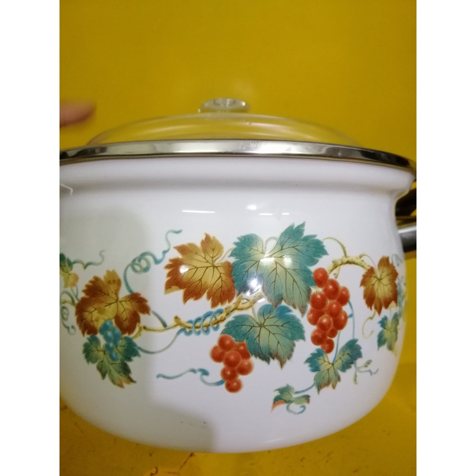 Nồi men nội địa Nhật, size 21cm, cao 12cm (mã 680), Dùng được bếp từ