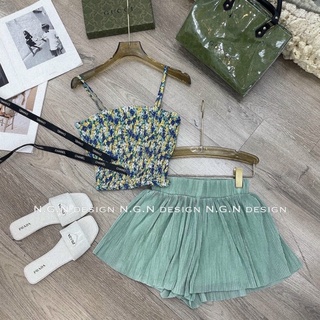 Set Dập li đùi Áo dây bo chun