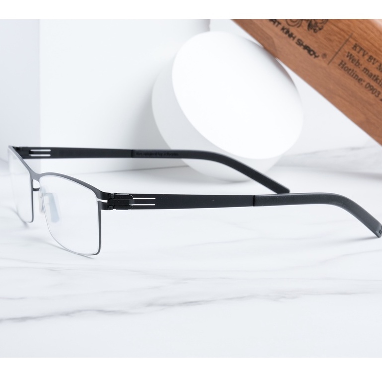 Gọng Kính Cận Thép Không Gỉ Shady Unisex G1382