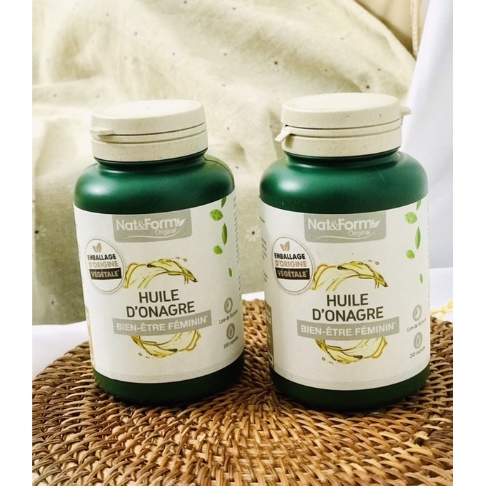 Hoa Anh Thảo Hữu Cơ Nat&Form Huile D’ Onagre  Cân Bằng Nội Tiết,Giảm Mụn,Chống Lão Hóa