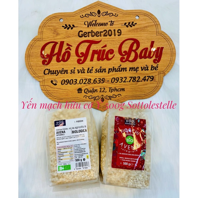 Yến mạch cán vỡ hữu cơ Sottolestelle 500g - Ý