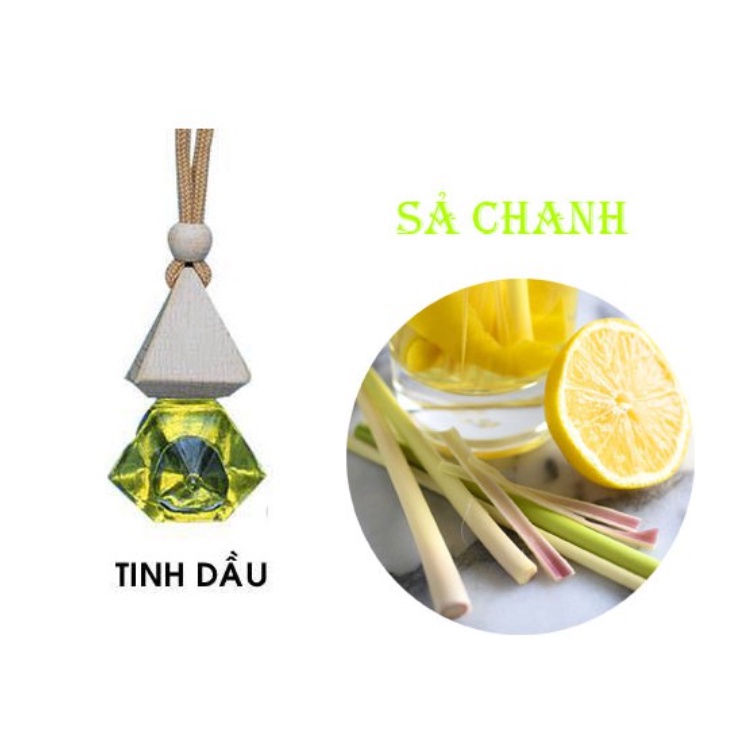 Tinh dầu treo xe ô tô hương sả chanh,