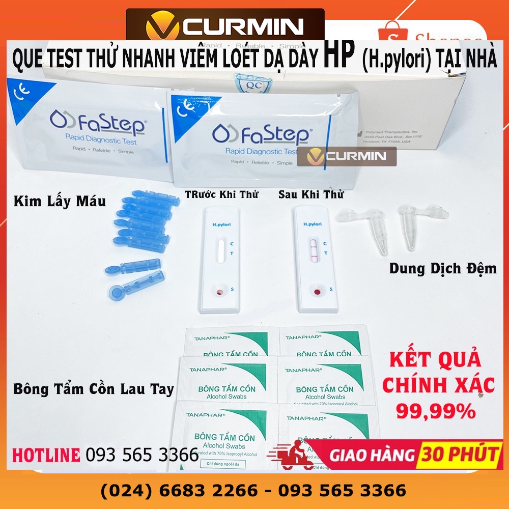 Que Thử Viêm Loét Dạ Dày HP Tại Nhà Fastep Mỹ