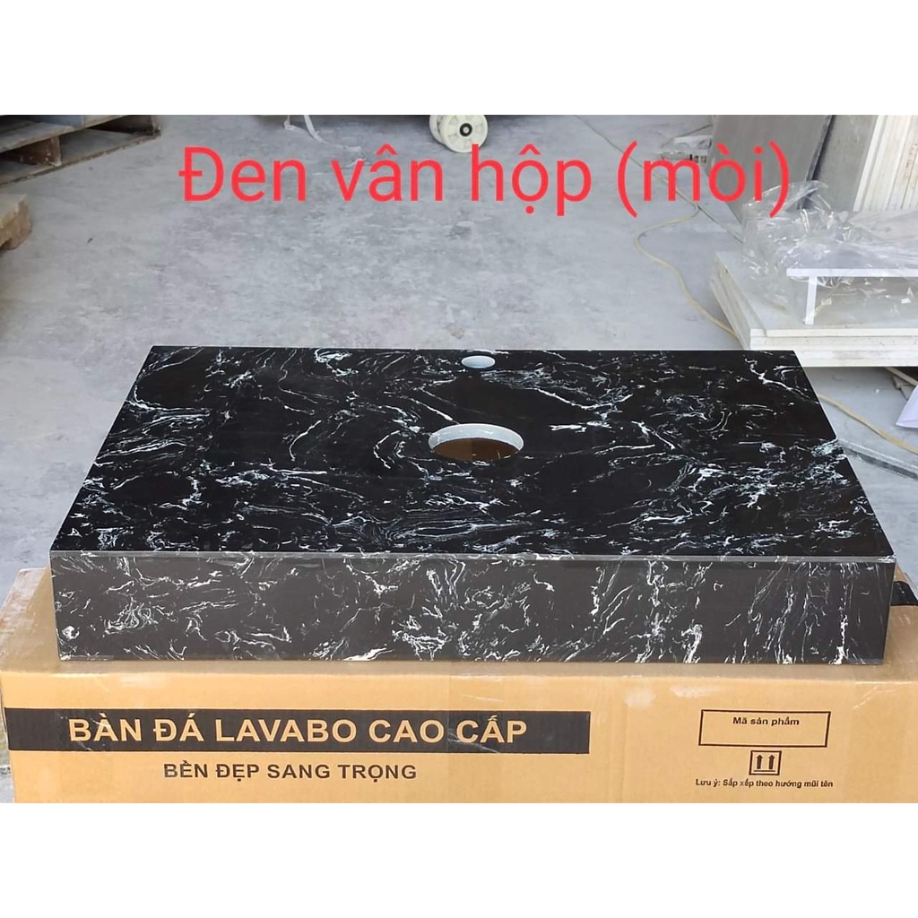 Bàn đá đặt lavabo, bàn đá chậu rửa mặt má vuông 50x80cm ikiza mt-mv-md 50x80