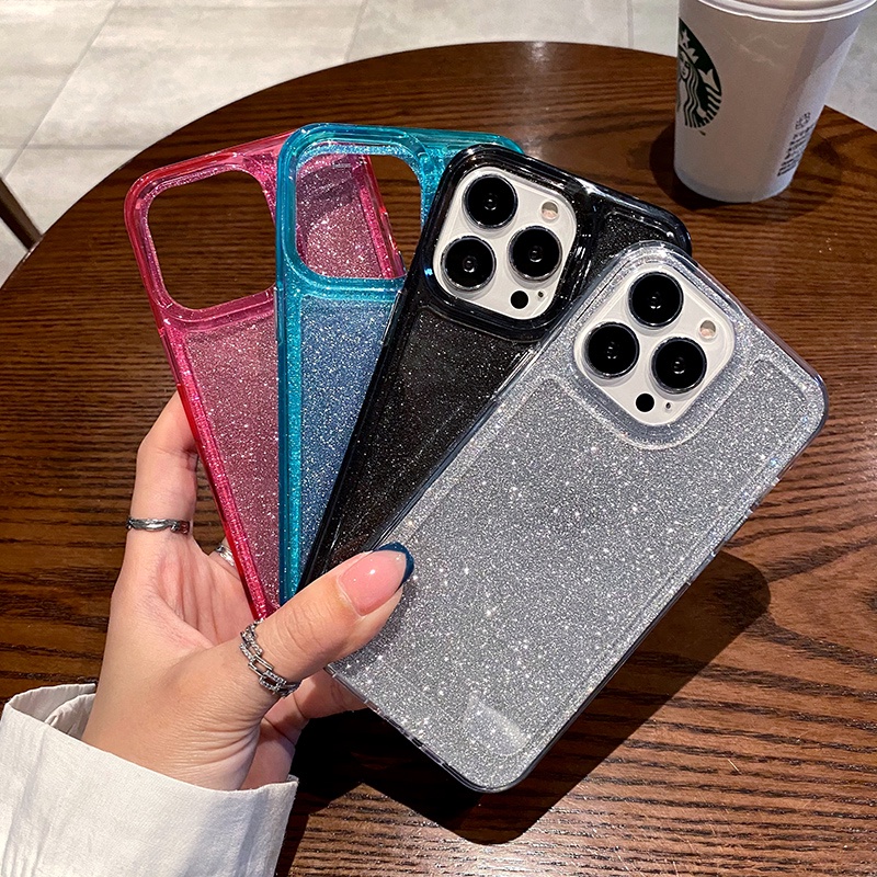 Ốp Điện Thoại Trong Suốt Chống Sốc Lấp Lánh Cho iPhone 13 12 11 Pro MAX XS MAX XR X 7+ 8 Plus