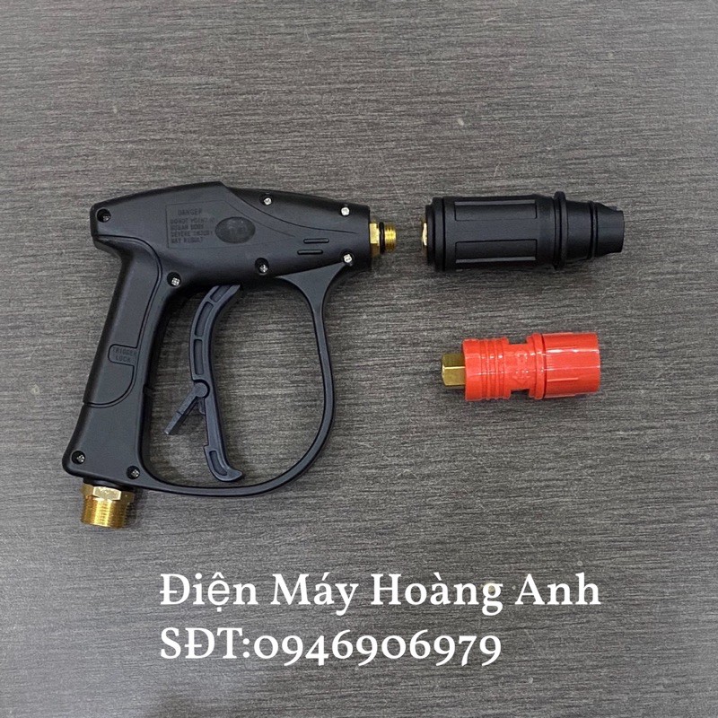 Súng rửa xe áp lực cao ren 22mm/ren14mm+Béc mỏ vịt