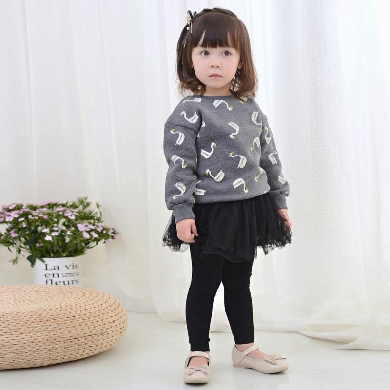 Quần legging đơn giản tới mắt cá chân cho bé gái