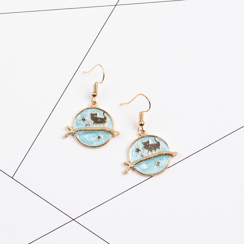Bông Tai Hình Mèo Kitty Dễ Thương Phong Cách Hàn Quốc Đơn Giản Dễ Phối Đồ Dành Cho Nữ