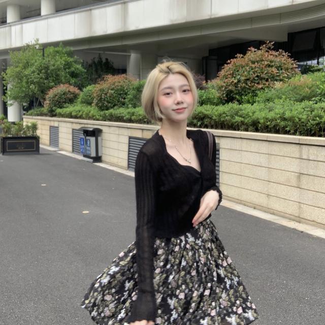 Đầm Voan Hoa Hai Dây Xinh Xắn Theo Phong Cách Hàn Quốc Dành Cho Nữ đầm bầu váy nữ váy bé gái váy dài chân váy dài váy nữ chân váy dài