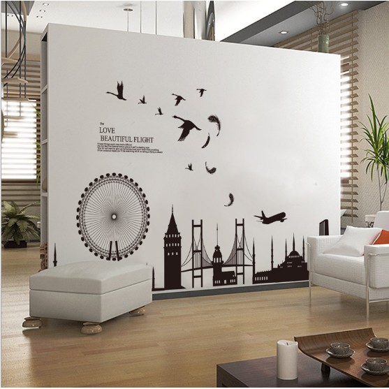 Decal trang trí tường - Khu Vui Chơi giải Trí Đen