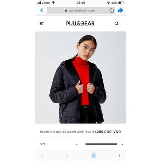 Áo khoác lông hai mặt Pull&Bear