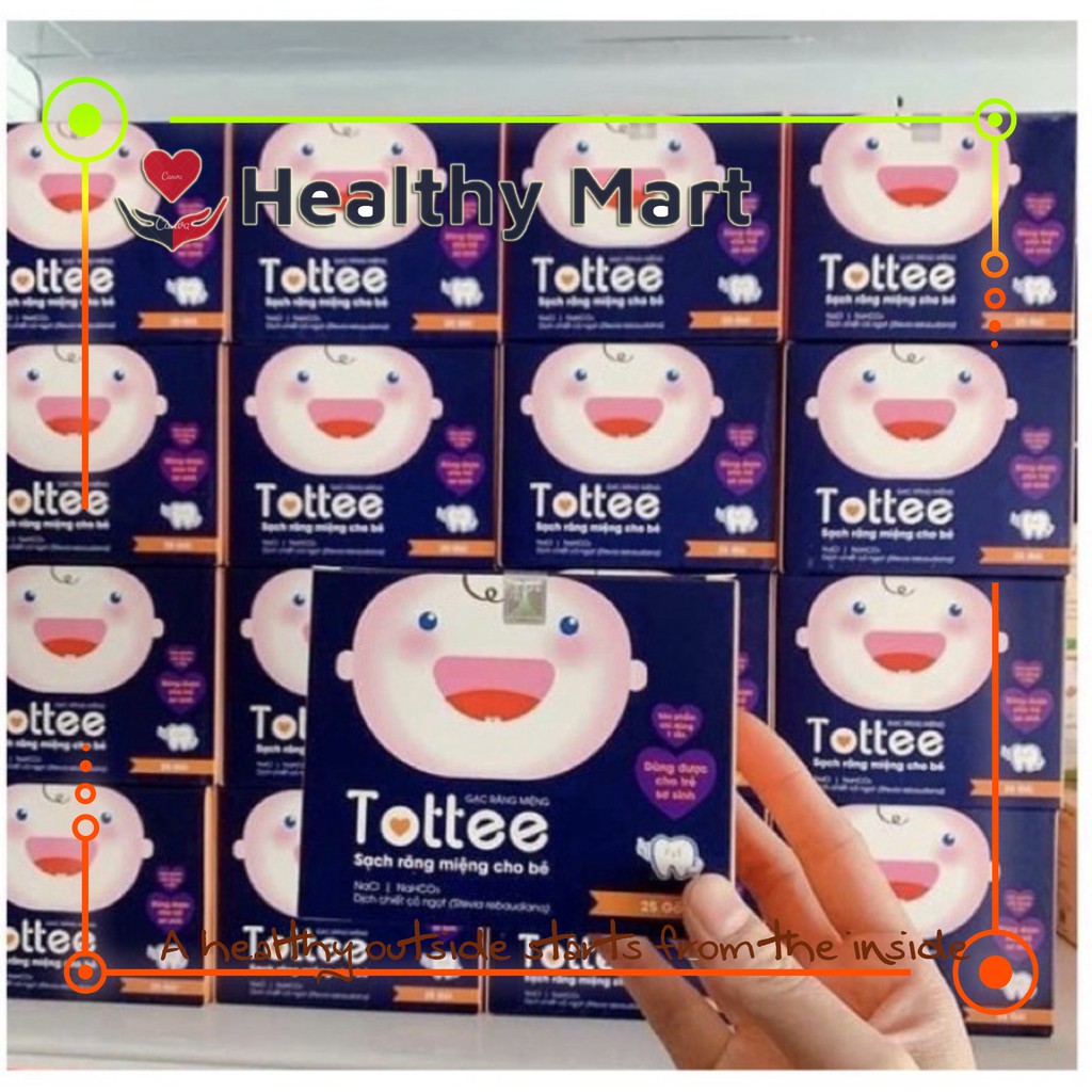 ✔️️️ Gạc rơ lưỡi Tottee Tinh Chất Cỏ Ngọt | Hộp 25 gói