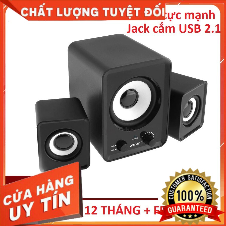 Bộ 3 Loa Máy Tính PC Cao Cấp 2.1 - Loa vi tính Âm Bass Echo Hay - Nhỏ Gọn