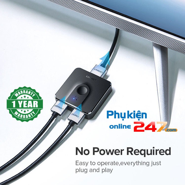 Bộ gộp và chia cổng HDMI 2 vào 1 hỗ trợ 4Kx2K