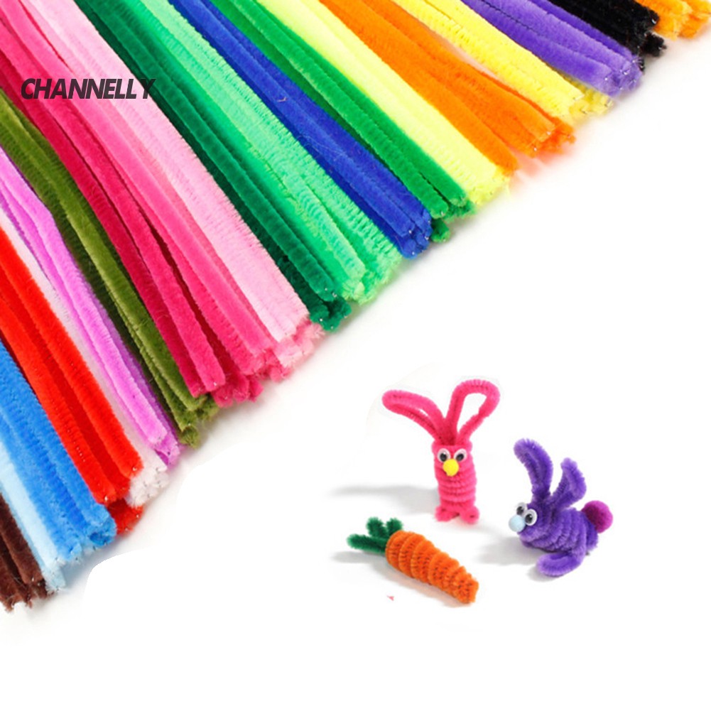 Set 100 dây kẽm nhung nhiều màu sắc dùng để tạo hình sáng tạo độc đáo cho bé