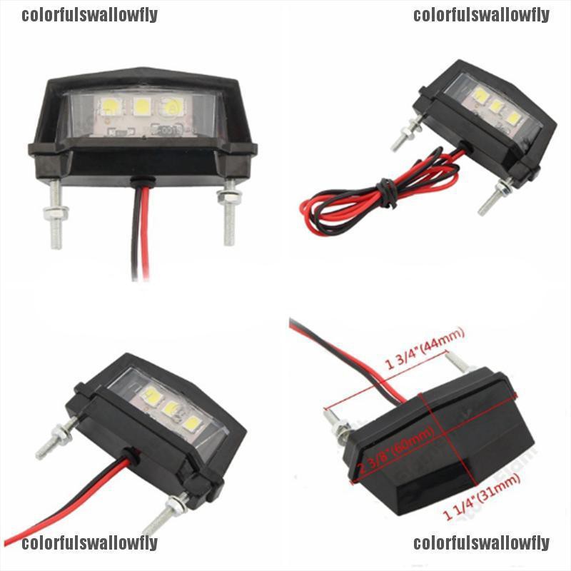 Đèn LED 3 Bóng Mini Gắn Biển Số Xe Mô Tô