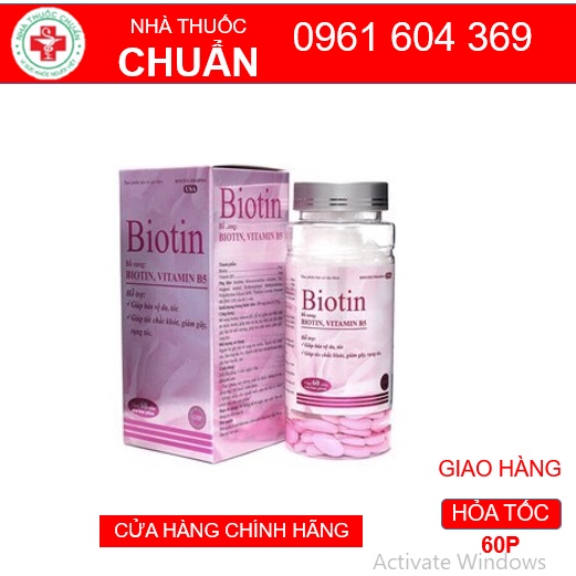 Rostex Pharma Bổ Sung Biotin Và Vitamin B5  ( Hộp 60v)