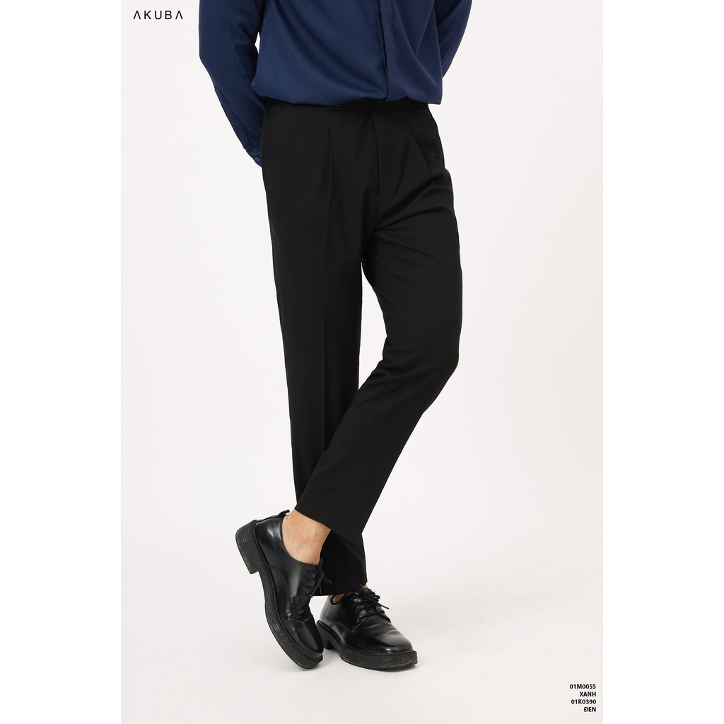 Quần Âu sidetab cao cấp Akuba chất vải cotton form slimfit siêu tôn dáng 01K0390