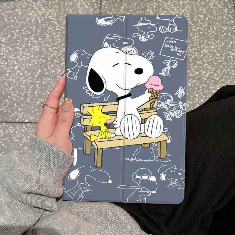 Bao Da Máy Tính Bảng In Hình snoopy Cho ipad mini123456 Bao Da Máy Tính Bảng Thời Trang Cho ipad air 12 9.7inch 7.9inch 11inch Ốp