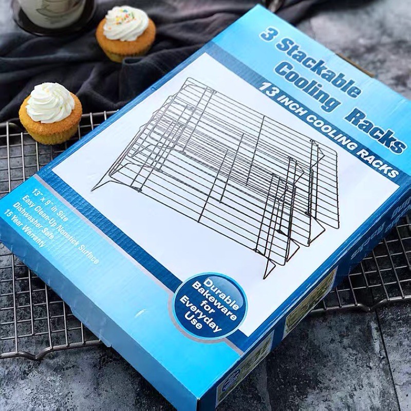 Rack hong bánh 3 tầng size 34cm [Xả Kho]