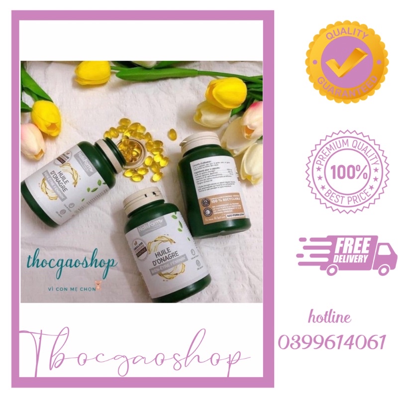 Hoa anh thảo hữu cơ Nat&Form Pháp 200viên