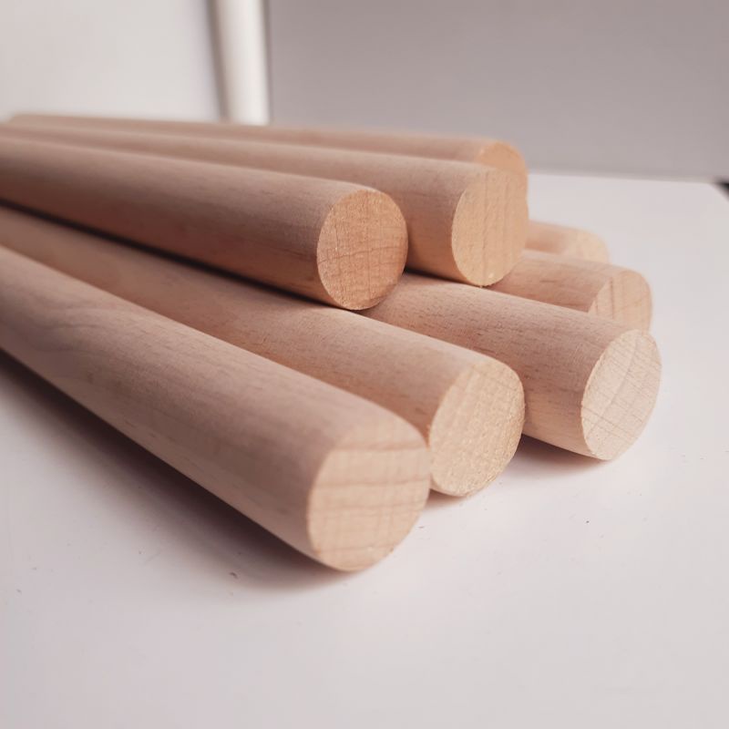 Thanh Gỗ Tròn Phi 18mm Gỗ Dẻ Gai- Gỗ Bích