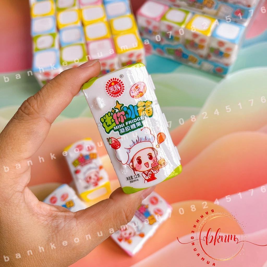Sỉ- Lốc 20 cái kẹo dẻo tủ lạnh mini hình trái cây XIAOHUI Hongkong cái 12gam