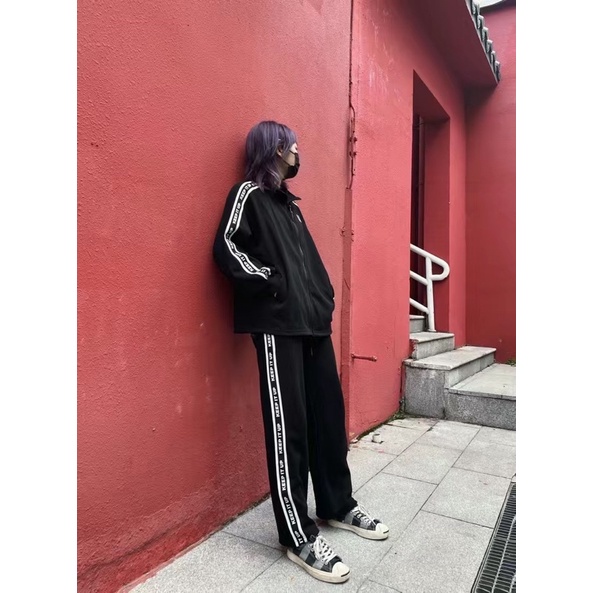 Set Bộ Thể Thao Oversize Ulzzang Unisex Áo Khoác Tay Dài Quần Jogger Dài