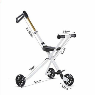 xe đẩy 3 bánh gấp gọn