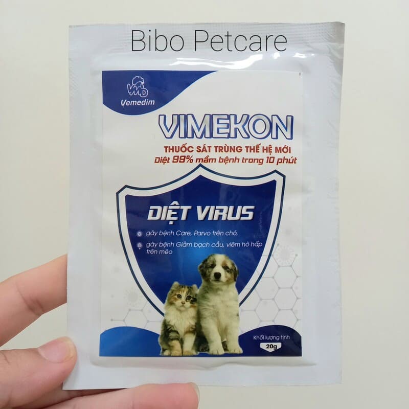 Thuốc sát trùng chuồng trại, dụng cụ chăm sóc thú cưng Vimekon gói 20g bột pha nước sát trùng diệt khuẩn