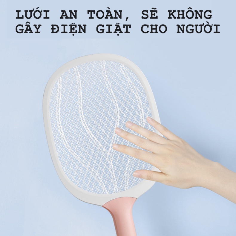 Vợt muỗi tự động kiêm đèn bắt muỗi 2 in 1 tự động sạc tích điện, vợt bắt muỗi thông minh cao cấp để bàn-XQY83