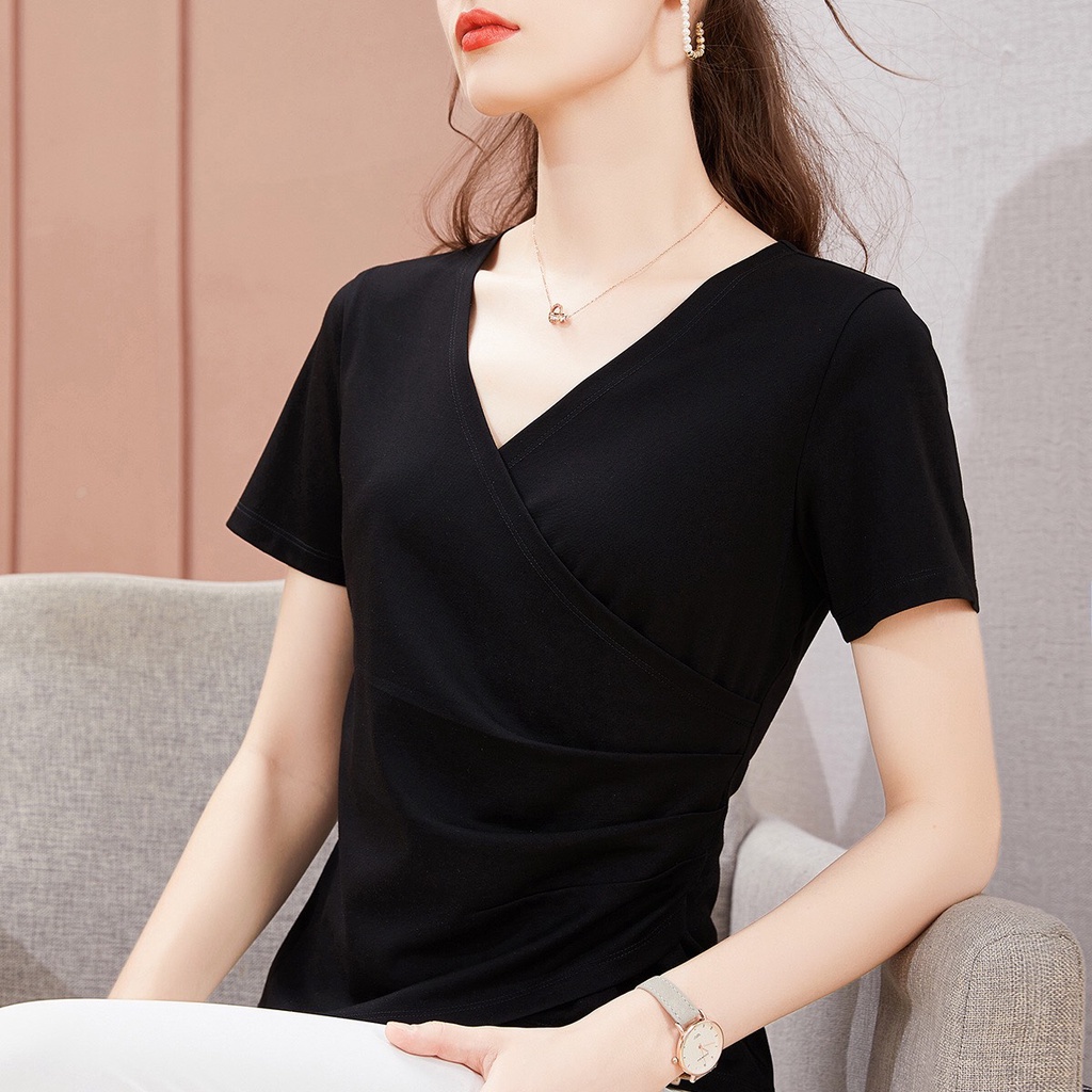 J208A Áo thun nữ hè ngắn tay hàng nhập