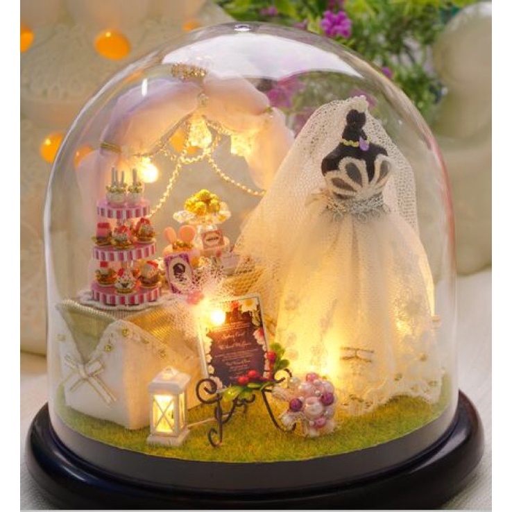 (Tặng keo sữa,đèn)Mô hình nhà búp bê bé tự lắp ráp đô chơi bằng gỗ Diy doll house 2022