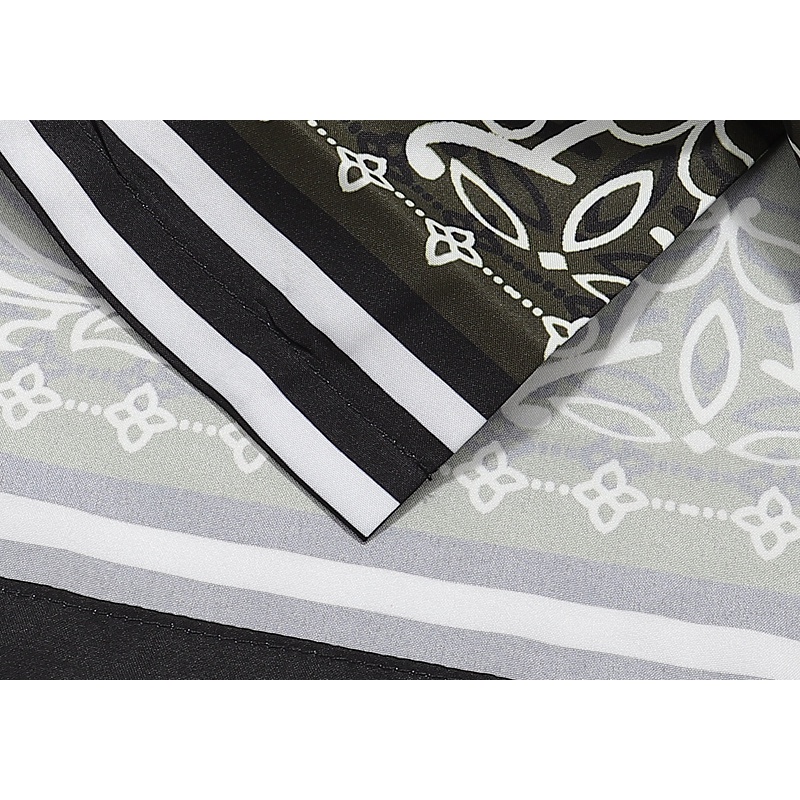 Áo Sơ Mi Tay Ngắn In Biểu Tượng Hoa Cổ Điển Thoải Mái Thời Trang Đường Phố Cao Cấp [P8RTIR