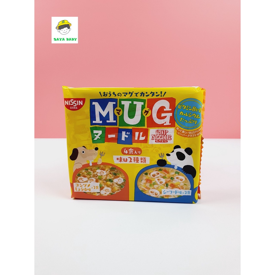 Mì Mug Nhật Bản Nissin, mì mug ăn dặm cho bé nội địa Nhật Bản