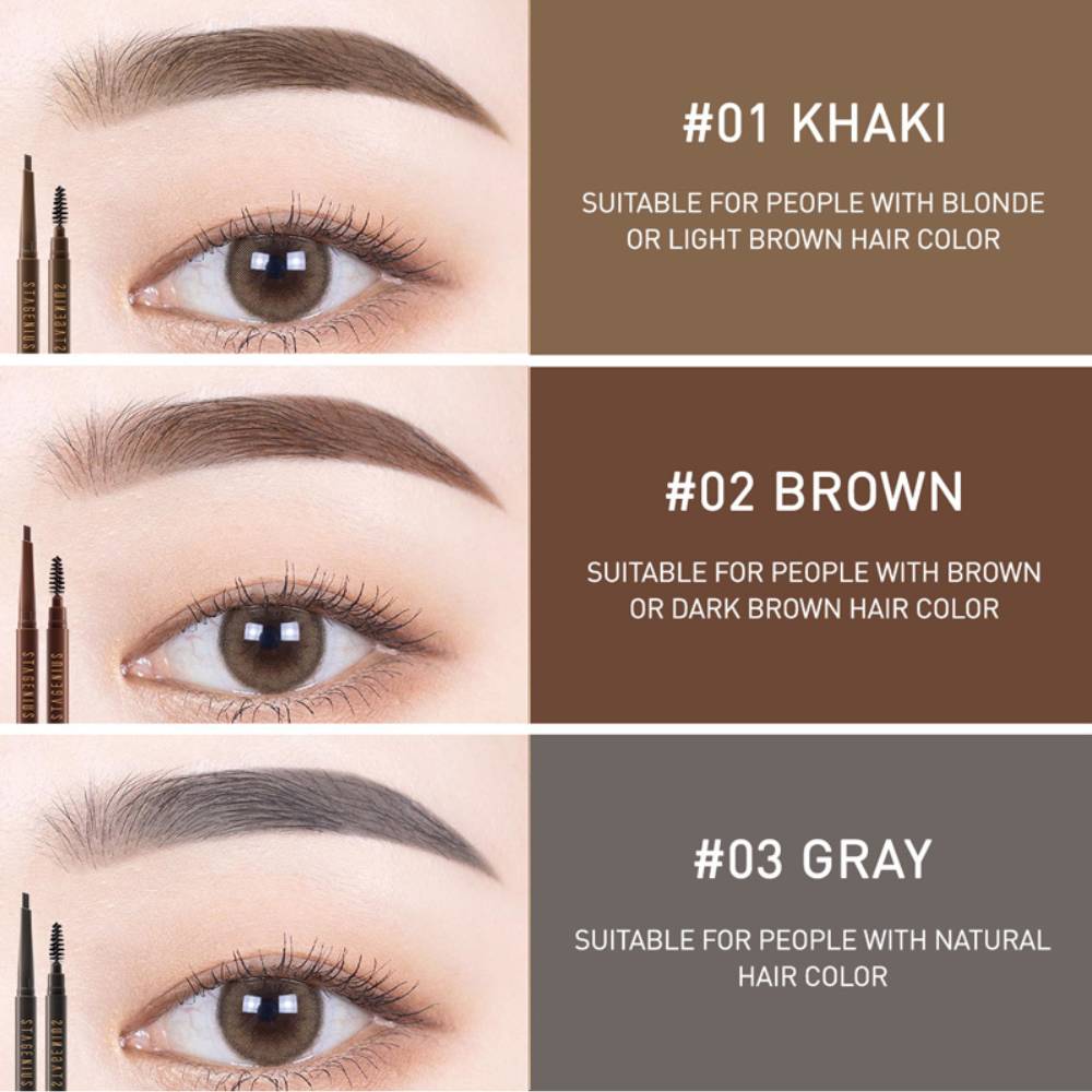 [Hàng mới về] Chì kẻ mày dạng vặn kháng nước chống mồ hôi Stagenius có đầu cọ chải tiện dụng | BigBuy360 - bigbuy360.vn