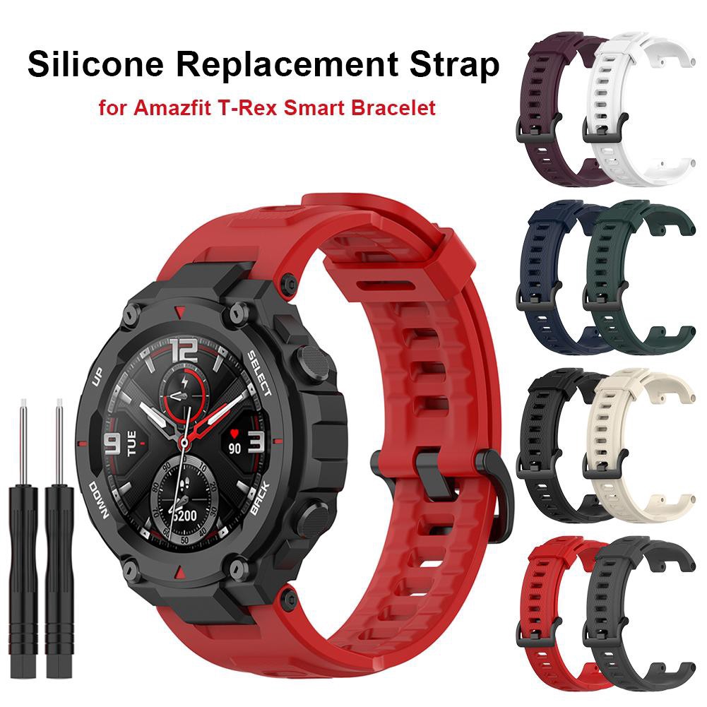 Silicone strap for replacement strap huami amazfit t-rex for Xiaomi amazfit t-rex smart watch strap
