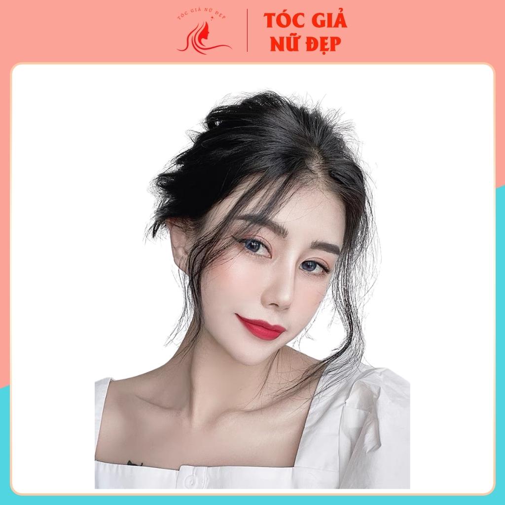 Mái hàn quốc xoăn hai bên làm bằng tóc thật