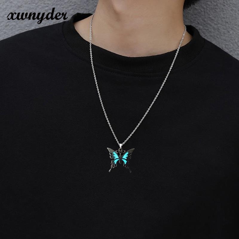 Vòng cổ Thép Không Gỉ Mặt Hình Cây Thánh Giá Phát Sáng Trong Bóng Tối Phong Cách Vintage