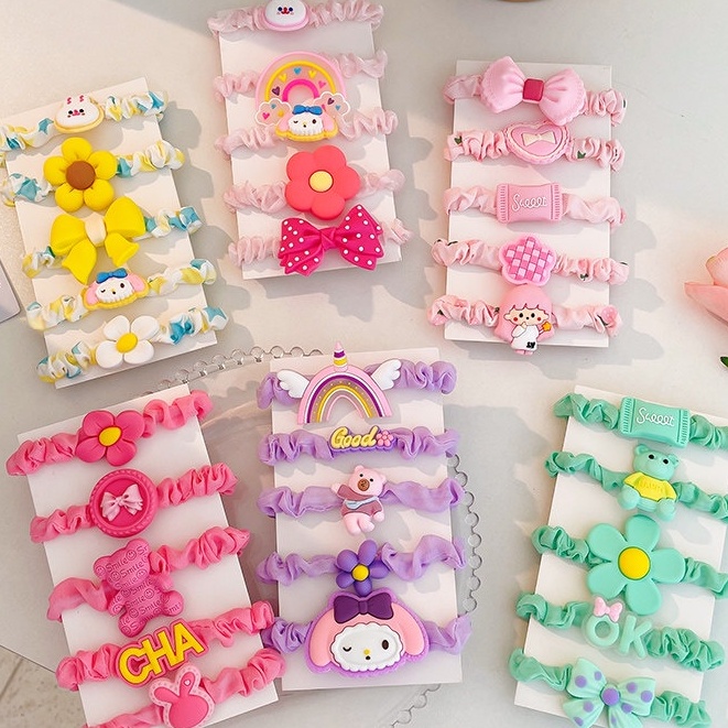 Bộ 10 Băng Đô Hoạt Hình Dễ Thương Cho Bé Gái