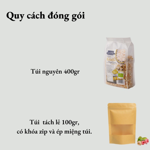 Hạt ngô vàng hữu cơ Sottolestelle làm bắp rang bơ cho bé và gia đình