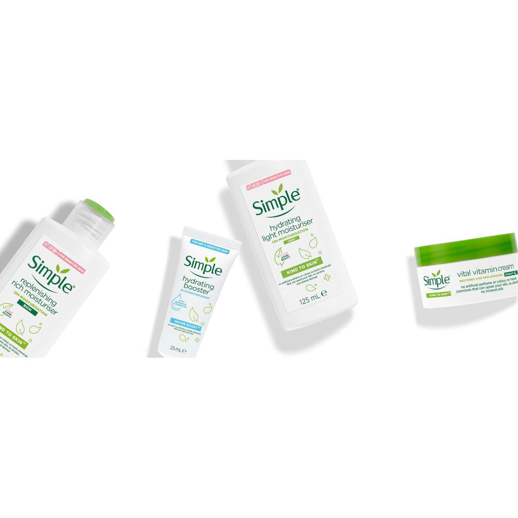 UK-Kem Dưỡng Ẩm Cấp Nước Simple Cho Da Nhạy Cảm - Simple Hydrating Light Moisturizer Kind To Skin | BigBuy360 - bigbuy360.vn