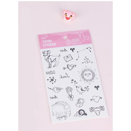 sticker tatoo sticker công chúa S19 sticker cute sticker dễ thương 12 cung hoàng đạo