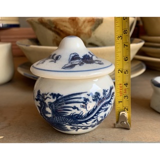 Thố bát nắp Bát Tràng (chung muối, gạo, nước)