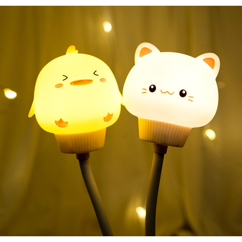 Đèn Ngủ USB Điều Khiển Từ Xa Hình Thú Cưng / Thỏ / Vịt Hoạt Hình Dễ Thương Sáng Tạo Dùng Làm Quà Tặng Cho Bé