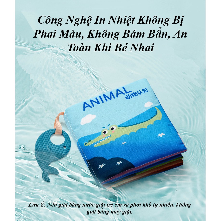 Bộ Sách Vải 6 Chủ Đề Phát Triển Thị Giác, Xúc Giác, Thính Giác, Giúp Trẻ Phát Triển Trĩ Não - KUB